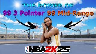 MY SHARPSHOOTER NBA2K25 BUILD HAS A 99 3PT + 99 Mid-Range... (UNSTOPPABLE)