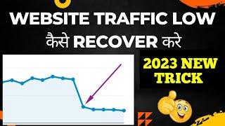 Website traffic suddenly dropped | Recover website traffic 2023