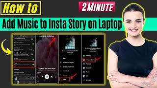 How to add music to instagram story on laptop 2024 [EASY]