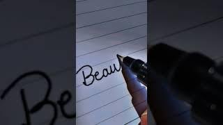 How to write Beautiful in cursive writing #shorts