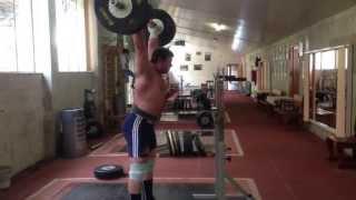 200kg Barbell Complex: Push Press + Squat + Jerk - Weightlifter Igor Lukanin @+105 Kg