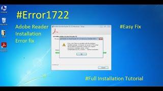 Fix Adobe Reader Installation Error-1722 | Full Installation Guide | hide and Unhide folders