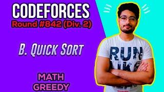 B. Quick Sort | Codeforces Round #842 (Div. 2)