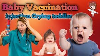 injection Painful Baby Crying - injection Vaccination Short video Very funny