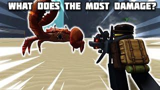 What Deals The Most Damage To The Crab Boss? | The Strongest BattleGrounds