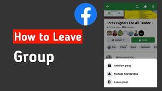 How to leave group on facebook | How to leave group in facebook