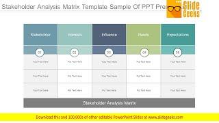 Stakeholder Analysis Matrix Template Sample Of Ppt Presentation