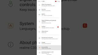 realme c30s back button setting