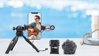 USKEYVISION Smartphone Video Microphone Kit for iPhone and Android Phone for Vlog Tiktok YouTube