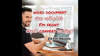 How To Convert Unicode To FM Font (Sinhala) How To Convert Unicode To FM Abhaya Font (Sinhala)