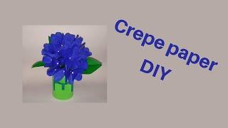How To Make Hortensia Flower From Crepe Paper