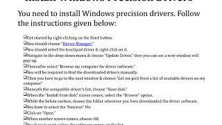 How to Install Windows Precision Drivers on Laptop