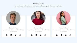 Responsive Team Section Card Design using HTML, CSS, Bootstrap 5 | Download free Code github