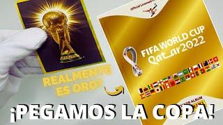 UNBOXING Panini FIFA World Cup Qatar 2022 GOLD Edition | ASMR | We Paste The CUP! FILLING THE ALBUM