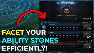 Facet EFFICIENTLY to get the BEST ABILITY STONE! | Lost Ark Guide
