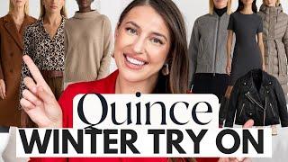 *HUGE* Quince Winter Fashion Haul  Cashmere, Coats & Cozy Finds