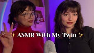 ASMR With My Twin ‍️( Double Fast Mouth Sounds, Inaudible Whispers, Tapping, More )