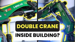 INSANE Dual Crane Lift Inside Building!