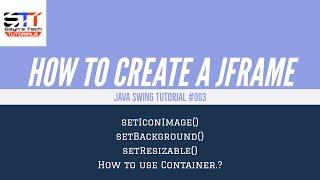 JFrame Image, Background, Resizable | Java Swing Tutorial #003