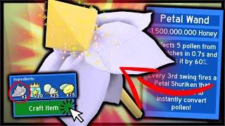 CRAFTING *NEW* PETAL WAND COLLECTOR & SPIRIT PETAL REWARD! | Roblox Bee Swarm Simulator