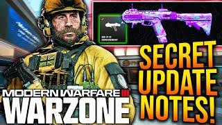 WARZONE: New SECRET WEAPON UPDATE PATCH NOTES & Gameplay Changes Revealed! (MW3 Update)