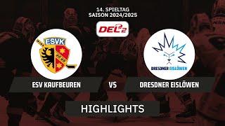 DEL2: ESV Kaufbeuren vs. Dresdner Eislöwen | Highlights - 14.Spieltag | SDTV Eishockey