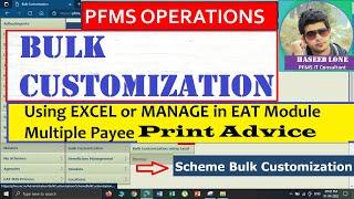 How to create Bulk Customization of Vendors in PFMS EAT Module |PFMS|EAT|EXPENDITURE