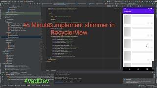 How to implement shimmer in RecyclerView Android in 5 minutes?