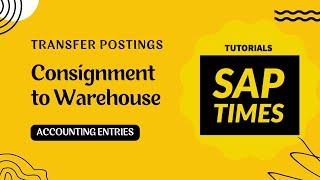 Consignment to Warehouse Transfer Postings in SAP MM | SAP Inventory | SAP Tutorial