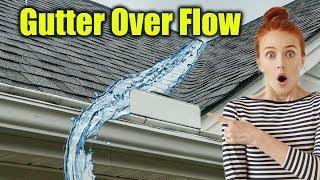 Water Flowing Over Gutters - Gutter Guard Overflow