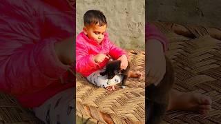 garv play with cute puppy || cute baby and puppy #cute #creator2creator