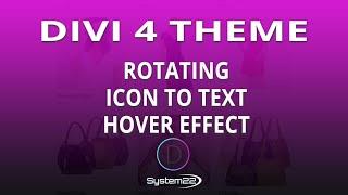 Divi 4 Rotating Icon To Text Hover Effect 