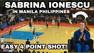 SABRINA IONESCU Easy 4 Point Shot! Nike Tour in Manila Philippines Highlights | March 11, 2025