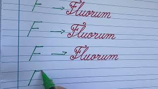 Calligraphy  Practice I  Beautiful handwriting I  -   Fluorum I