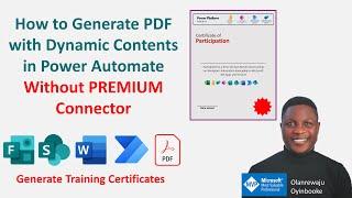 How to Generate PDF with Dynamic Contents in Power Automate Without PREMIUM Connector
