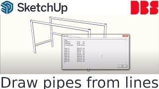 Sketchup Extension - Draw pipes from lines PRO