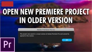 this project was saved in a newer version of adobe premiere pro and cannot be opened in this version