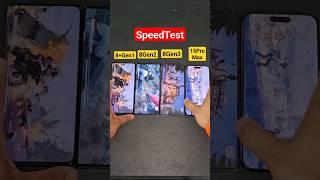 8Gen3 vs 8Gen2 vs 8+Gen1 vs 15ProMax SpeedTest