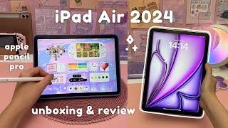 NEW iPad Air 2024 Unboxing & Review | Apple Pencil Pro + accessories, iPad Air M2