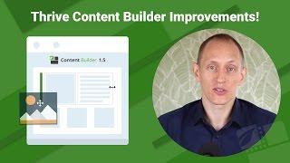 Thrive Content Builder 1.5 - Usability & Speed Improvements