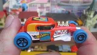 2024 Hot Wheels Family Dollar Exclusive Mod Rod Art Cars - Toy Unboxing Review - Orange, Blue Wheels