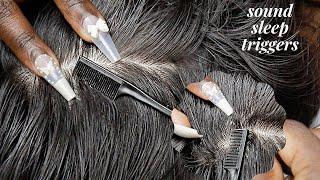ASMR 1 HR of insanely PERFECT DEEP Scalp Scratching |brushing,blowing tapping,nitpicking - silent 
