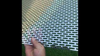 Perforated Stainless Steel Sheet, Perforated Metal Sheet 11.8" x 11.8" Stainless Steel PERFORATED