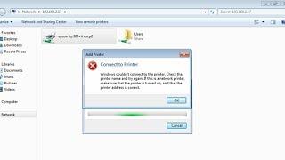 windows couldn't connect to the printer