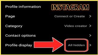 Instagram Profile Display Hide Options Not Showing 2022// Hide Instagram Profile Display