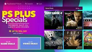 PS PLUS SPECIALS & 3 FREE PS4 THEMES