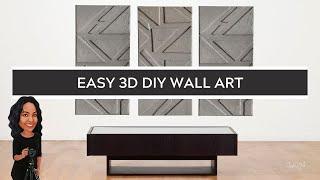 DIY 3D Textured Wall Art  - So EASY To Make
