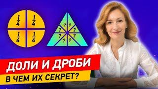 Как объяснить доли и дроби за 13 минут? Что такое дроби? Математика, начальная школа