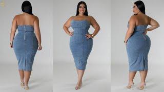 Latest Plus Size Fashion Haul Dress for Curvy Women