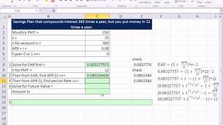 Excel Finance Class 30: Future Value For Interest Paid Daily, But Deposits Made Monthly